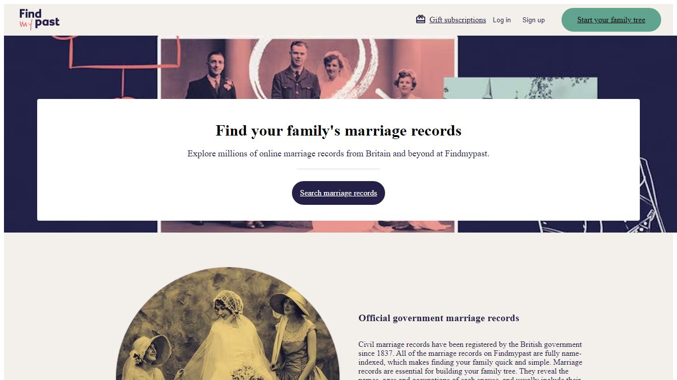 Online marriage records - Trace family tree | findmypast.co.uk