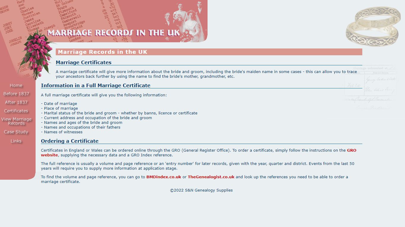 Marriage Records in the UK - Marriage Certificates